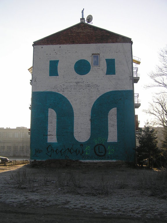 Mural z 2015 roku przy Frycza Modrzewskiego 23 w Warszawie 