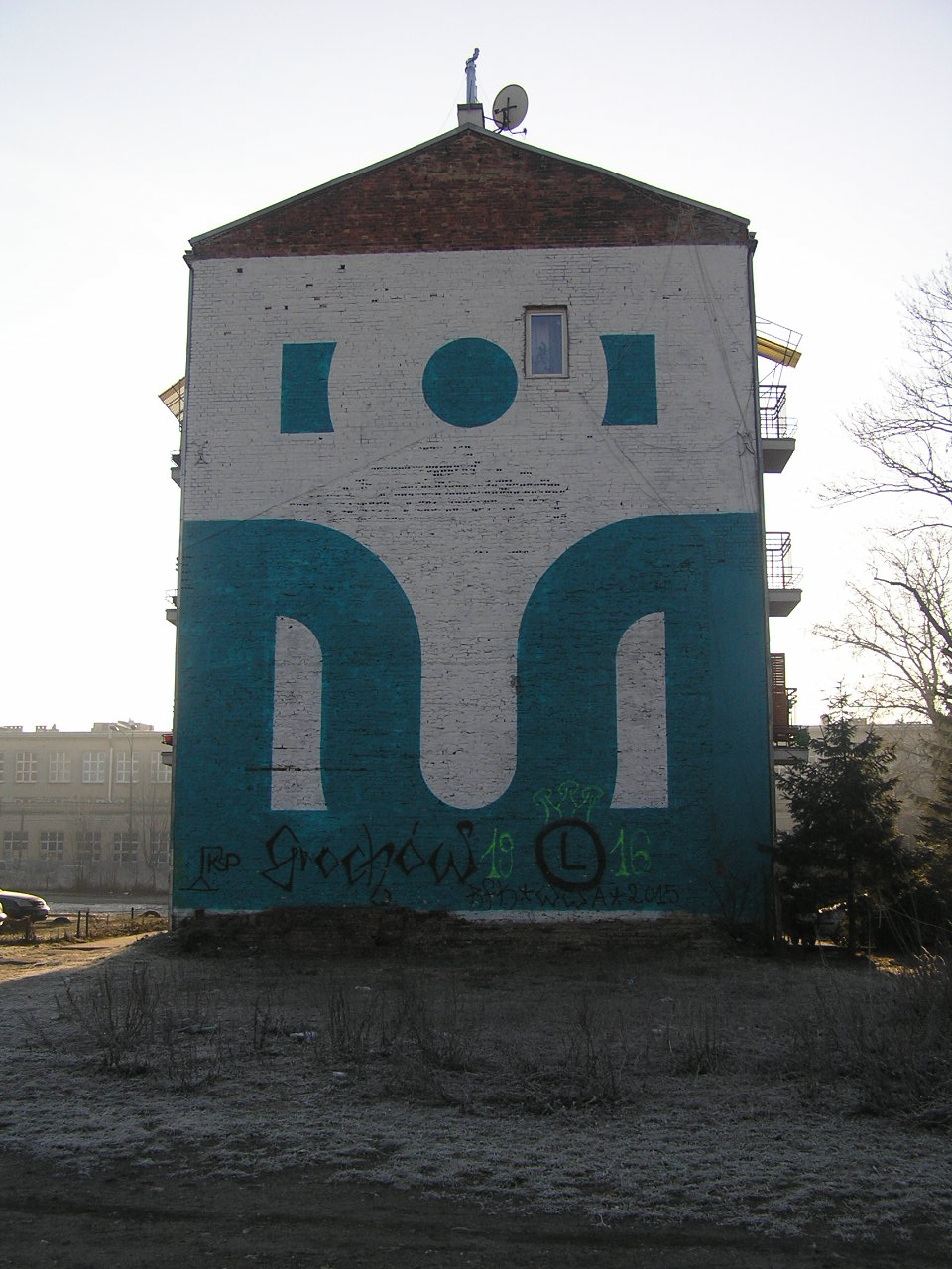 Mural przy Frycza Modrzewskiego 23 w Warszawie