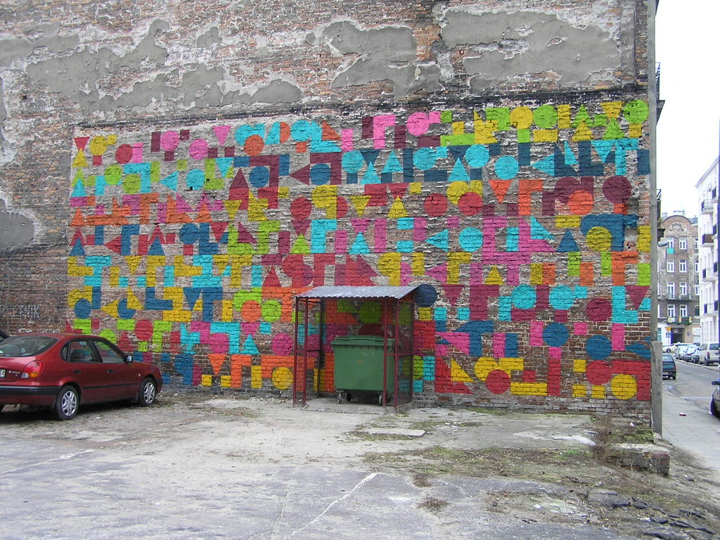 Mural przy Małej 4 na Pradze