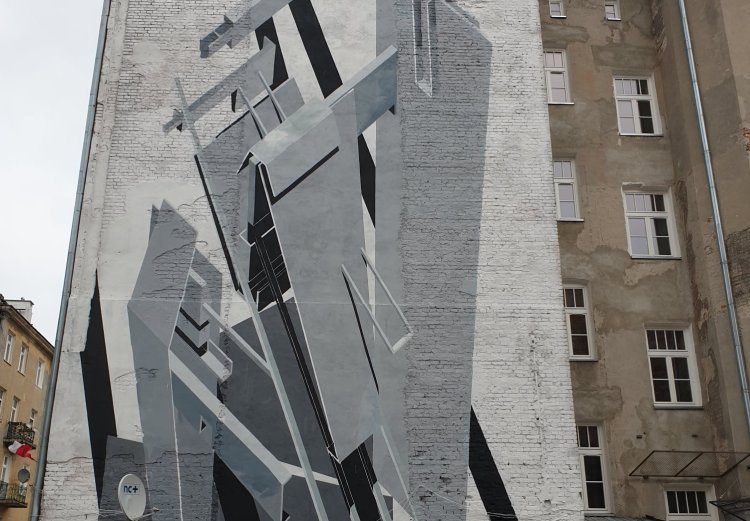 Mural Kidghe przy Małej 6 na Pradze