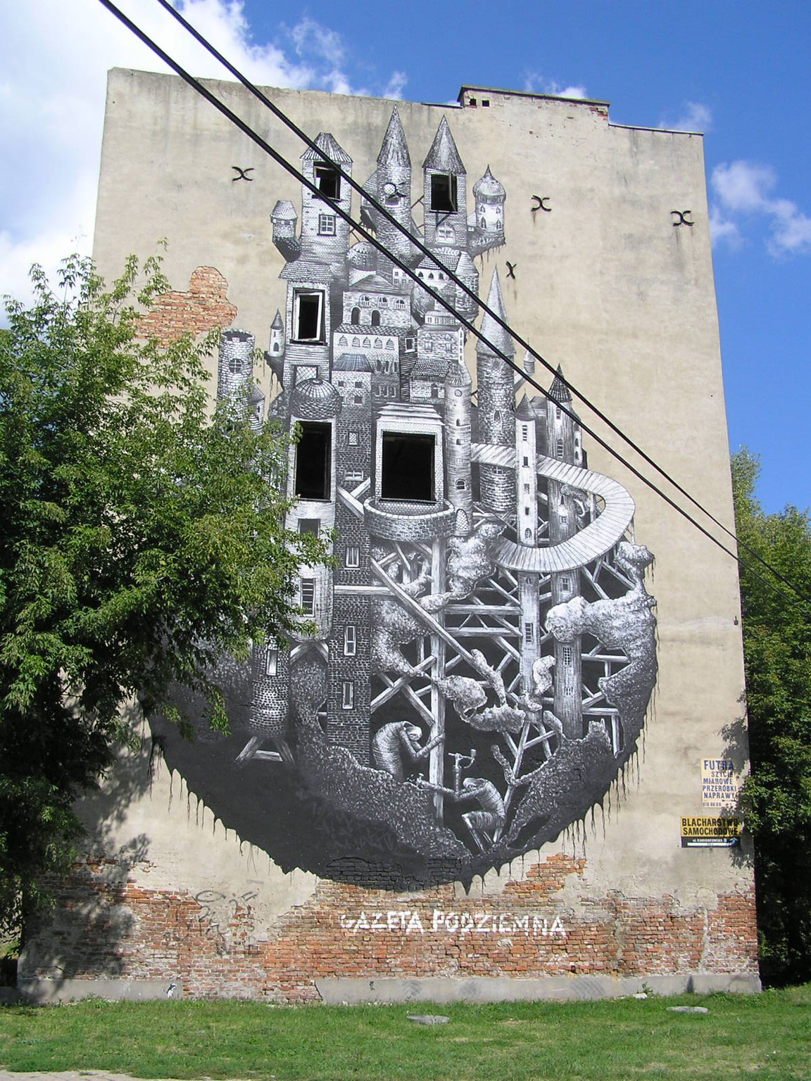 Mural Zamek przy Mińskej 12 w&nbsp;Warszawie