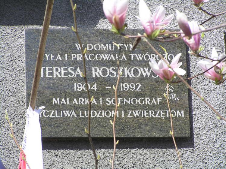 Tablica pamięci Teresy Roszkowskiej