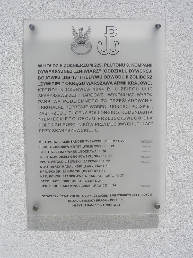 Tablicy przy Skaryszewskiej 2 w&nbsp;Warszawie