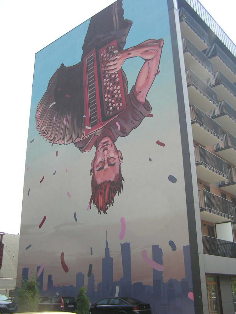 Mural Praski Grajek w&nbsp;Warszawie