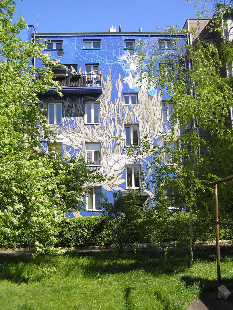 Mural Siewca Snów na Żółkiewskiego 3 w&nbsp;Warszawie