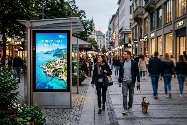 Wysoki kontrast i żywe kolory - jak zaawansowane ekrany reklamowe wyciągają wzrok przechodniów?