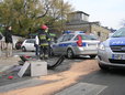 Wypadek z udziałem motocyklisty na Grochowskiej