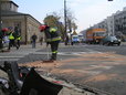 Wypadek z udziałem motocyklisty na Grochowskiej