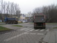 Ciężarówki na ulicy Podolskiej/Szaserów