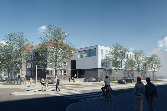 Wizualizacja hali sportowej przy SP 73