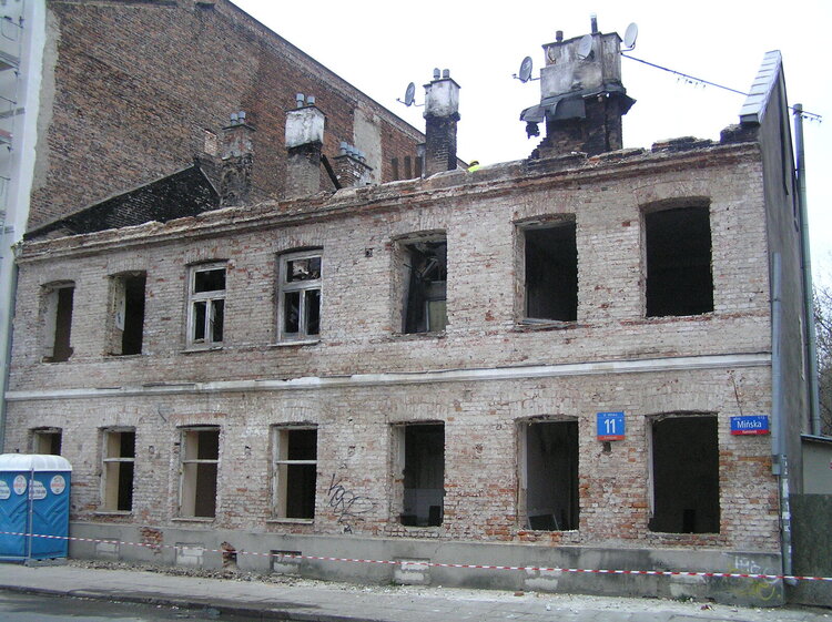 Mińska 11 rozbiórka budynku
