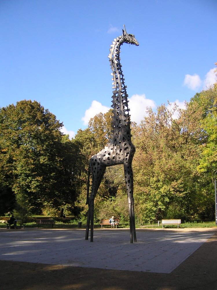 Żyrafa w Parku Praskim w Warszawie
