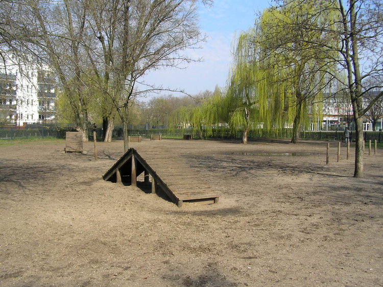 Wybieg dla psów w&nbsp;parku Polińskiego na Grochowie