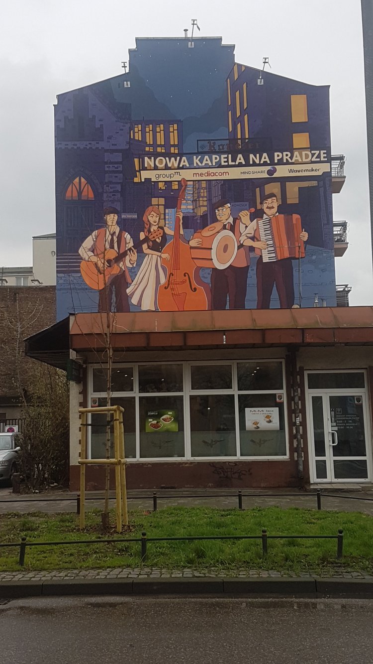 Mural Nowa Kapela na Pradze Ząbkowska 30